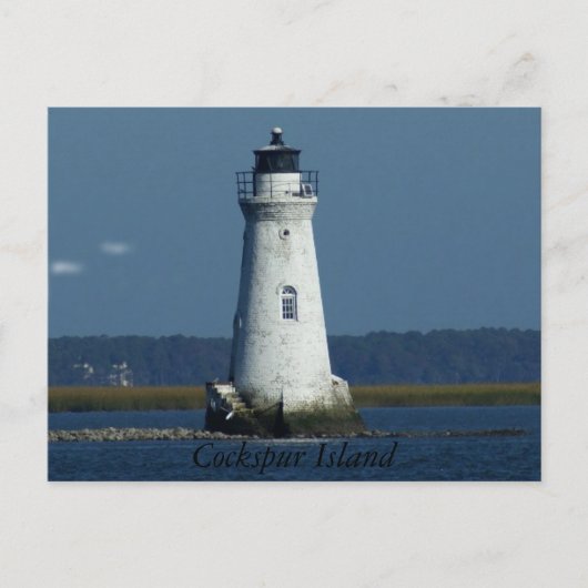 Cockspur Island Leuchtturm Postkarte (Vorderseite)