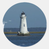 Cockspur Island Leuchtturm Runder Aufkleber (Vorderseite)