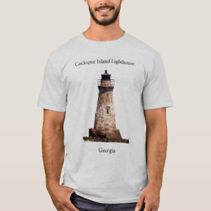 Cockspur Island Leuchtturm Shirt schwarz Buchstabe