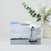 Cockspur Island Light Chatham Landkreis Georgia Postkarte (Stehend Vorderseite)