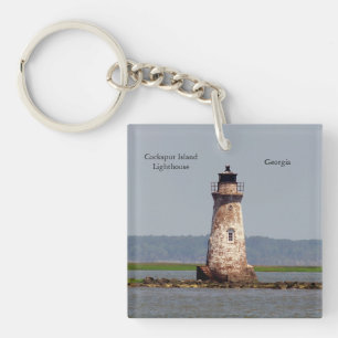 Cockspur Island Lighthouse Acrylschlüsselkette Schlüsselanhänger