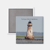 Cockspur Island Lighthouse Magnet (Vorderseite/Rückseite)