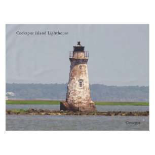 Cockspur Island Lighthouse-Tischdecke Tischdecke