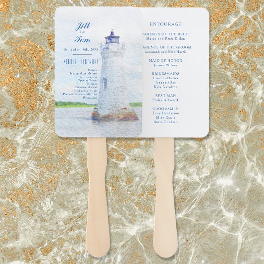 Cockspur Lighthouse Hochzeitsprogramm für Wasserfa Fächer