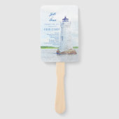 Cockspur Lighthouse Hochzeitsprogramm für Wasserfa Fächer (Vorderseite)