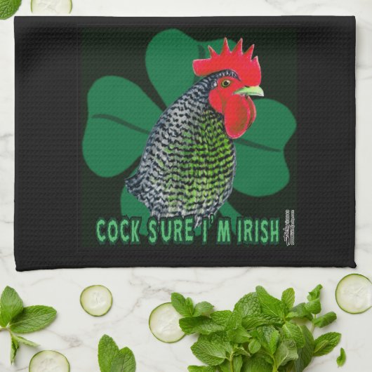 Cocksure I bin Irish! Handtuch (Gefaltet)