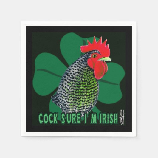 Cocksure I bin Irish! Serviette (Vorderseite)