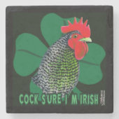 Cocksure I bin Irish! Steinuntersetzer (Vorderseite)
