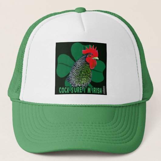 Cocksure I bin Irish! Truckerkappe (Vorderseite)