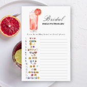 Cocktai Bridal shower Emoji Pictionary game