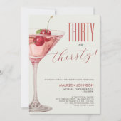 Cocktail 30. Geburtstag Party Einladung (Vorderseite)