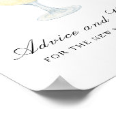 Cocktail - Advice and Wishes for Newlyweds Poster (Ecke)