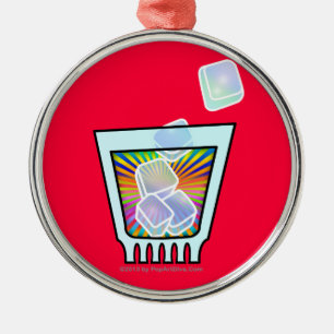 COCKTAIL - ALTES FASHIONIERTES - ROCKS-GLAS SILBERNES ORNAMENT