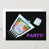 COCKTAIL - ALTMODISCH - FELSEN GLAS EINLADUNG (Vorne/Hinten)