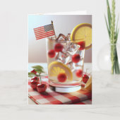 Cocktail am 4. Juli Karte (Vorderseite)
