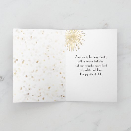 Cocktail am 4. Juli Karte (Innenseite)