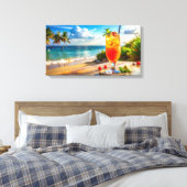 Cocktail am Strand Leinwanddruck (Insitu (Schlafzimmer))