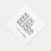 Cocktail an der Hochzeitsempfehlung Serviette (Ecke)