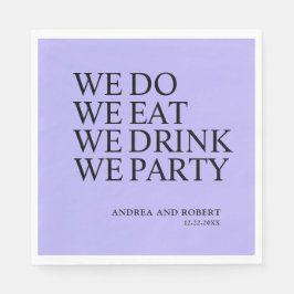 Cocktail an der Hochzeitsempfehlung Serviette