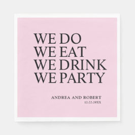 Cocktail an der Hochzeitsempfehlung Serviette