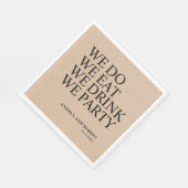 Cocktail an der Hochzeitsempfehlung Serviette (Ecke)