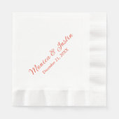 Cocktail an der Hochzeitsempfehlung Serviette (Vorderseite)