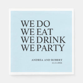 Cocktail an der Hochzeitsempfehlung Serviette