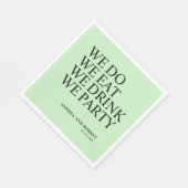 Cocktail an der Hochzeitsempfehlung Serviette (Ecke)