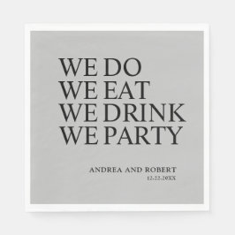 Cocktail an der Hochzeitsempfehlung Serviette