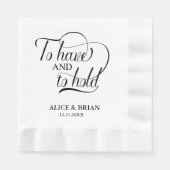 Cocktail an der Rezeption zu haben und zu halten Serviette (Vorderseite)