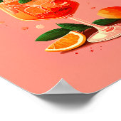 Cocktail Aperol Spritz Engagement Party Sign Poster (Ecke)