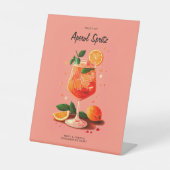 Cocktail Aperol Spritz Engagement Party Sockelschild (Vorderseite)