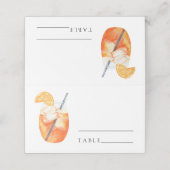 Cocktail aperol Spritz - Hochzeit Platzkarten (Außenseite Aufgefaltet)