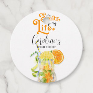 Cocktail Aperol Spritz im italienischen Stil Braut Geschenkanhänger