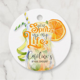 Cocktail Aperol Spritz italienischer Stil Brautpar Geschenkanhänger