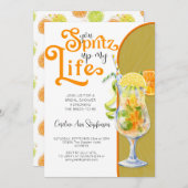 Cocktail Aperol Spritz Italienisches Brautparty Einladung (Vorne/Hinten)