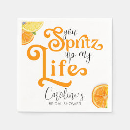 Cocktail Aperol Spritz Italienisches Brautparty Serviette