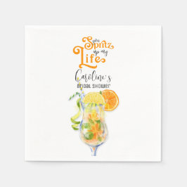 Cocktail Aperol Spritz Italienisches Brautparty Serviette