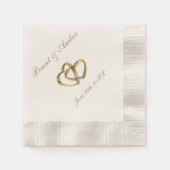 Cocktail auf Hochzeit Serviette (Vorderseite)