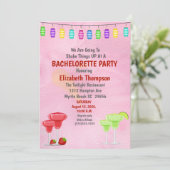 Cocktail Bachelorette Brautparty Einladung (Stehend Vorderseite)