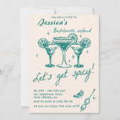 Cocktail Bachelorette Wochenende Party Einladung (Vorderseite)