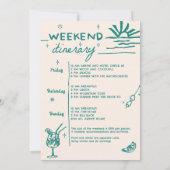 Cocktail Bachelorette Wochenende Party Einladung (Rückseite)