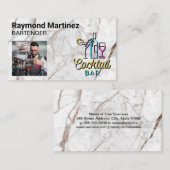 Cocktail-Bar | Barkeeper Pouring Drink Visitenkarte (Vorne/Hinten)