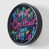 Cocktail Bar Clock Neon Personalisiert Mancave Den Uhr (Winkel)