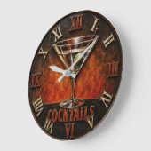 Cocktail Bar Decor Große Wanduhr (Winkel)