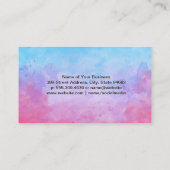 Cocktail-Bar | Hintergrund Wasserfarbe Visitenkarte (Rückseite)