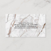 Cocktail-Bar | Marmorweiß Visitenkarte (Rückseite)