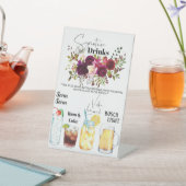 Cocktail Bar Menu Blumenkohl Sockelschild (In SItu)