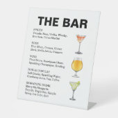 Cocktail Bar Menu Pedestal Schild (Vorderseite)