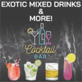 Cocktail Bar Neon Sign Aufkleber (Vorderseite)